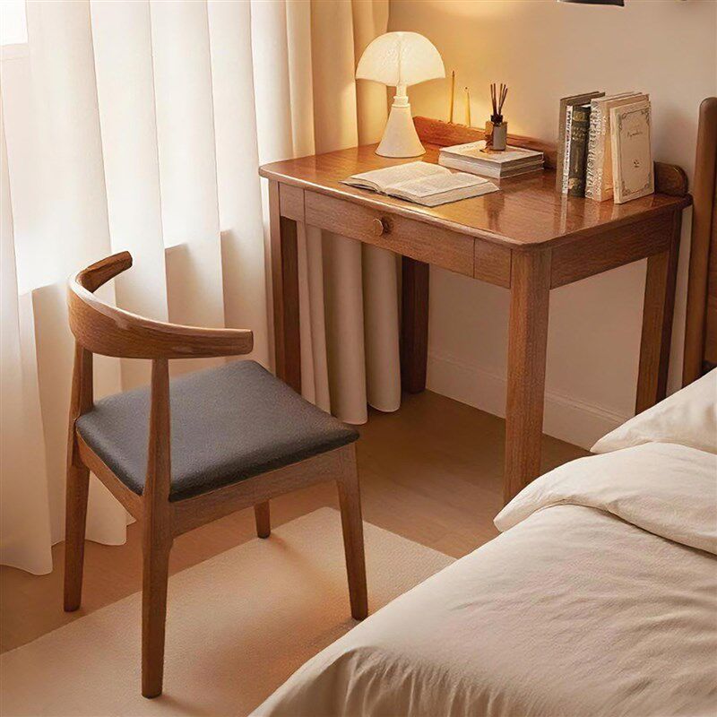 实木书桌小户型家用学生学习桌70CM长床边桌卧室小尺寸单人电脑桌