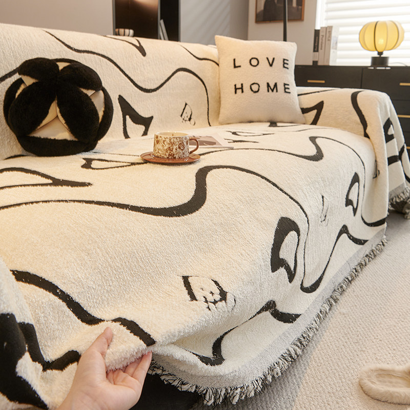 2024新款四季通用防猫抓沙发巾冬季高级感沙发盖布沙发套罩沙发毯,居家布艺,沙发套,淘宝优惠券,粉丝福利购,淘宝优惠卷