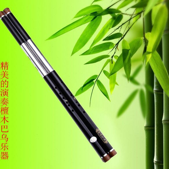 云南省新款好吹卖巴乌横吹双管黑檀木F调降B调练习演出优质葫芦丝