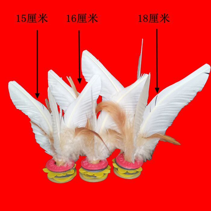 丹东金翎牌可拆卸成人比赛健身训练毽球儿童小学生鸡毛毽子大白毽