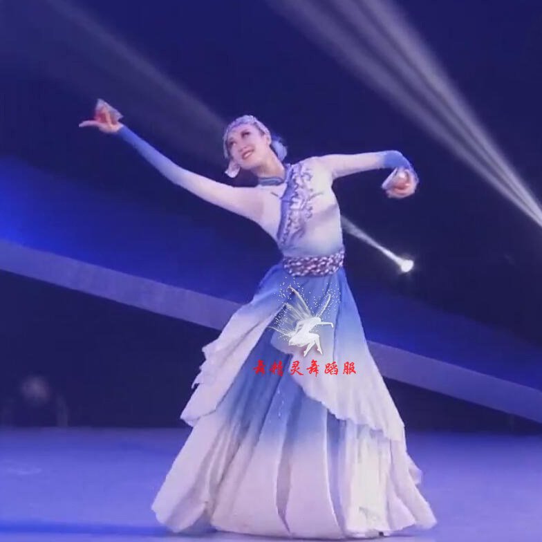 民族演出服故里醇香同款蒙古族舞蹈服飘逸少数民族表演服大裙摆