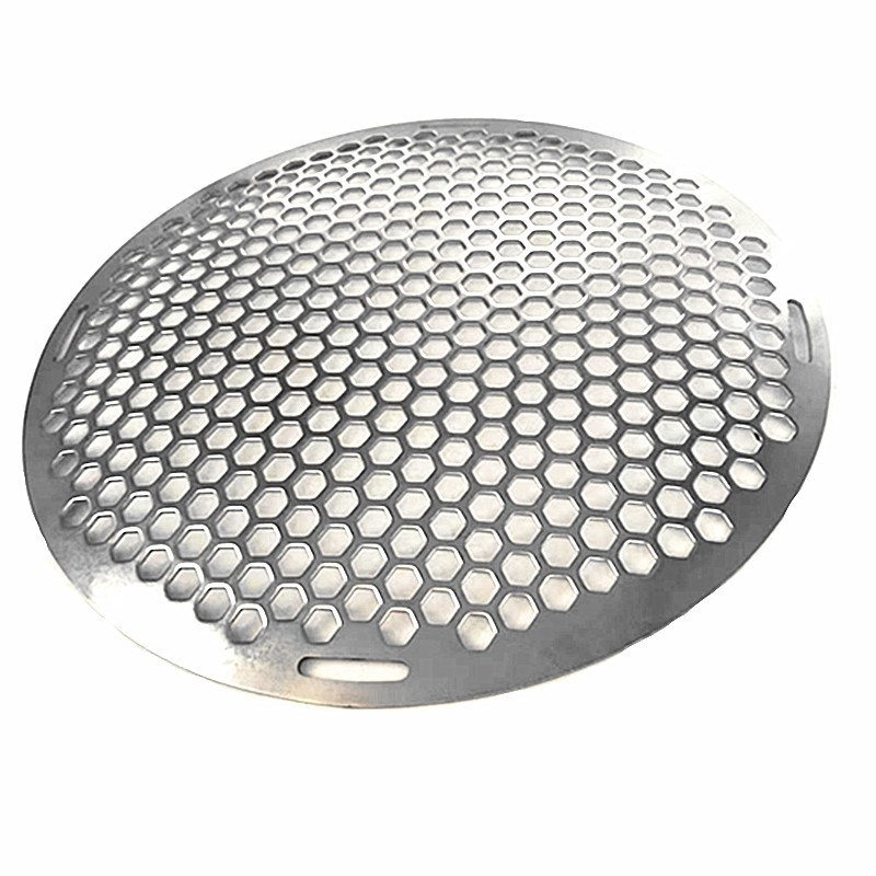 304不锈钢冲孔一体烧烤网篦子加厚不沾日韩N式炭火炉泥炉专用烤网