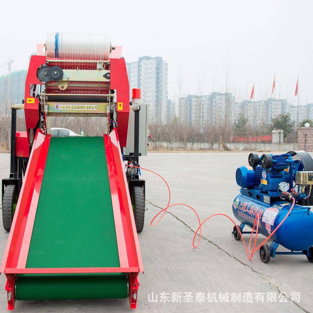 21款调芯轴承全自动打捆包膜一体机双皮带青储打包机打捆包膜机