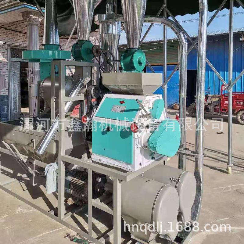 小麦面粉机莜麦磨粉牌自动家用磨面机皮芯分离磨粉机