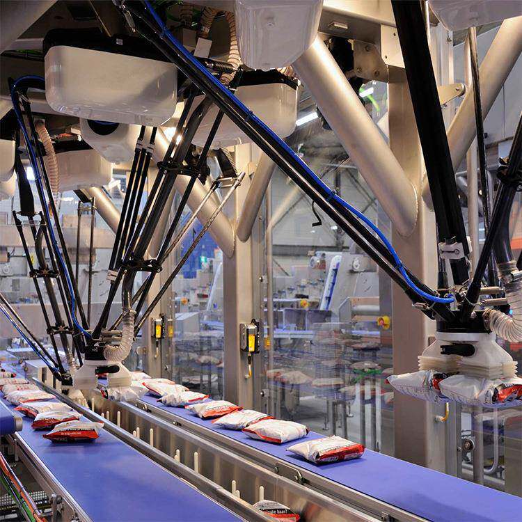 蜘蛛手机器人视觉分拣系统并联机器人袋抓取装箱码垛设备机械手臂