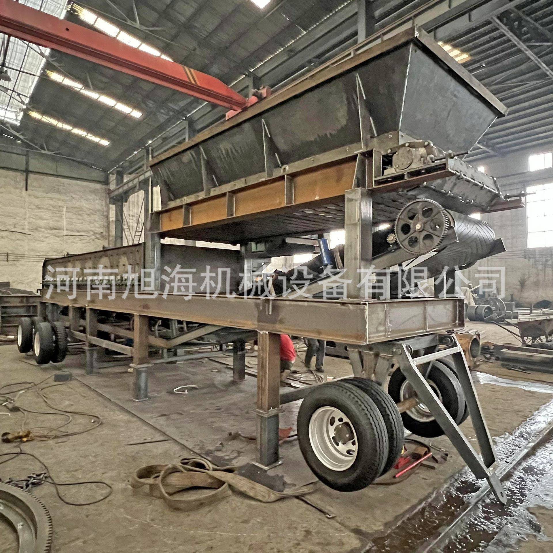 大型移动式泥石分离机土石泥沙多轴筛分筛选滚动湿泥筛石头机