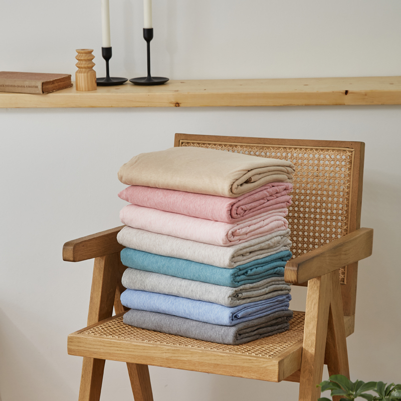 纯棉针织棉床单单件 纯色双人床单 裸睡天竺棉全棉素色单人宿舍