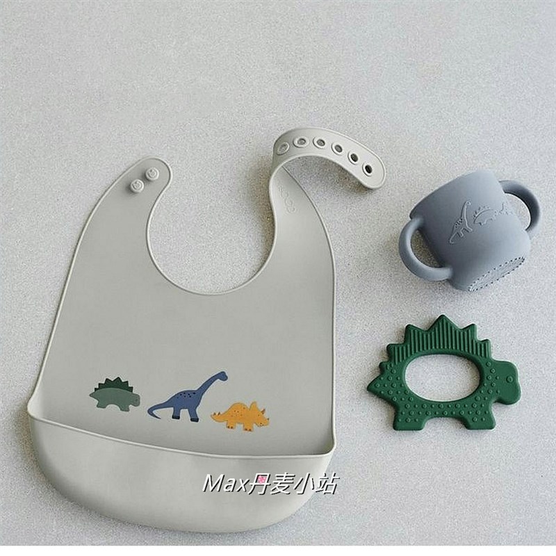 丹麦 Liewood婴幼儿童宝宝辅食吃饭兜硅胶围兜安全防水超软超轻