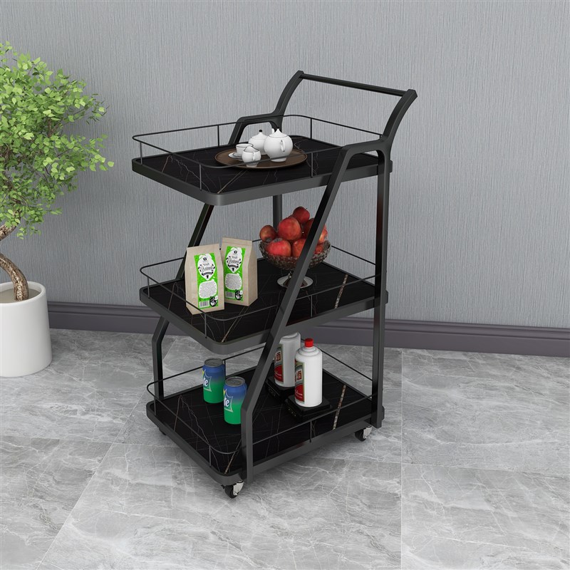 酒店餐厅美容院4S店移动小推车送餐车三层酒水车茶水车点心蛋糕车