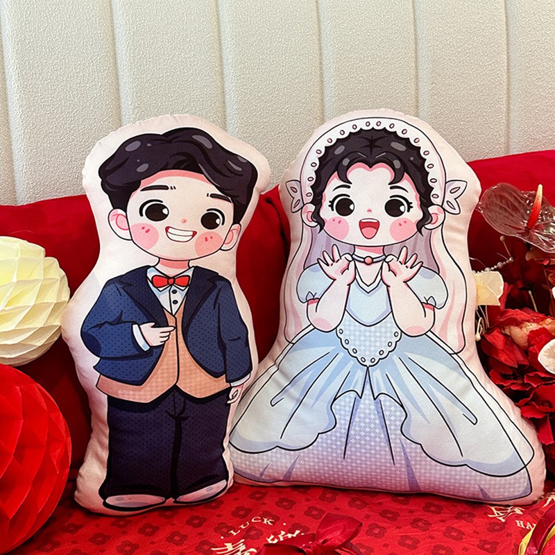柚可西式结婚压床娃娃一对新婚礼物送新娘抱枕喜婚房婚庆高档摆件