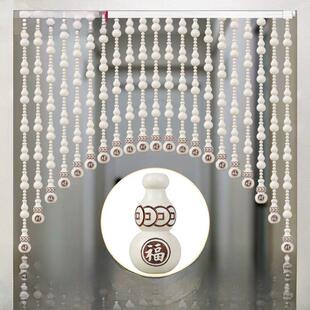全红木葫芦门帘浴室隔断窗帘客厅入口阻塞通道卧室祝福字珠帘无冲