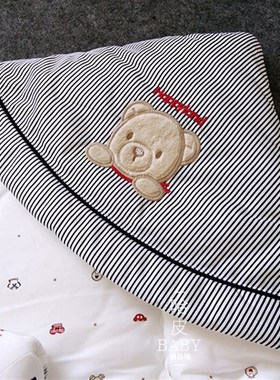 新生儿抱被 Happyland婴儿春秋冬外出纯棉加厚保暖包毯 宝宝盖被