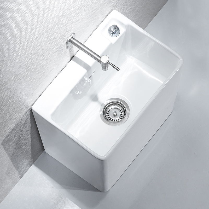 元匠加高50cm高度拖把池阳台长方形陶瓷拖把盆洗拖布盆大号墩布池