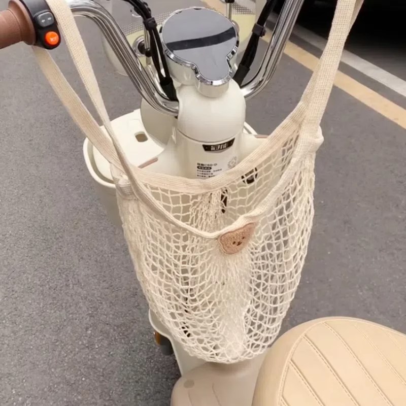 电动车网兜置物头盔放置前置收纳袋高颜值电瓶车大容量储物网