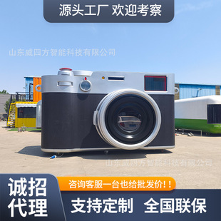 网红金属复古相机奶茶车户外音乐节咖啡冰淇淋车网红快闪引流神器