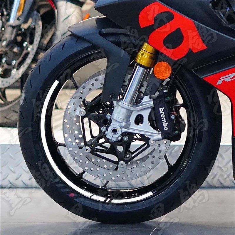 适用于阿普利亚GPR150R/250/RS660/V4反光轮毂贴纸装饰钢圈防水