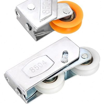 8504老式铝合金门窗滑轮左右推拉窗户带轴承滚轮子平移门承重双轮