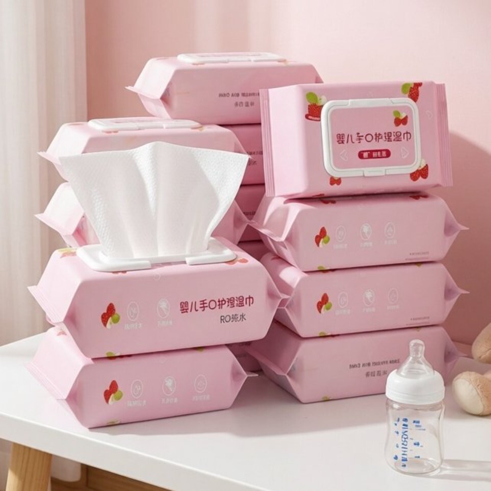 婴儿湿巾手口专用母婴洗脸湿纸巾清洁新生儿亲肤儿童加厚湿巾纸