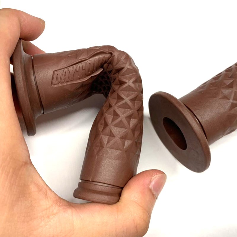 复古摩托车改装手把套种机车把手胶握把助力车手把胶通用配件