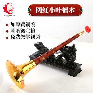 王家彪小叶檀木网红款唢呐乐器初学者D调降B调专业入门小号喇叭