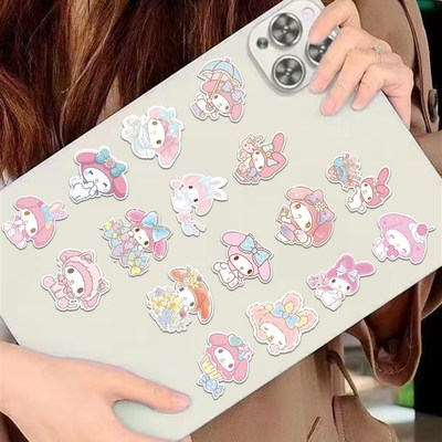 50个新旋律卡通贴纸粉红女孩奖励玩具装饰笔记本头盔背景墙手帐水