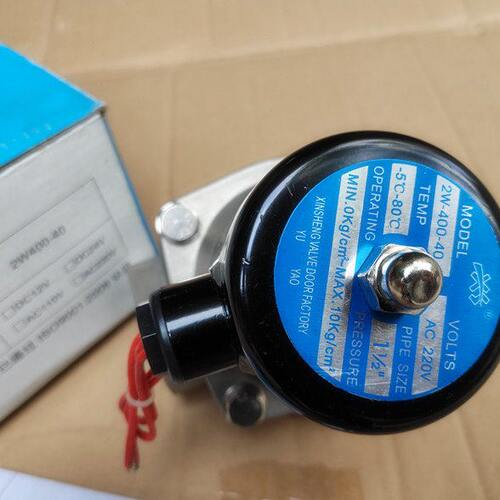 原装欣盛2W400-40不锈钢电磁阀常闭电磁水阀1.5寸气阀220V DC24V