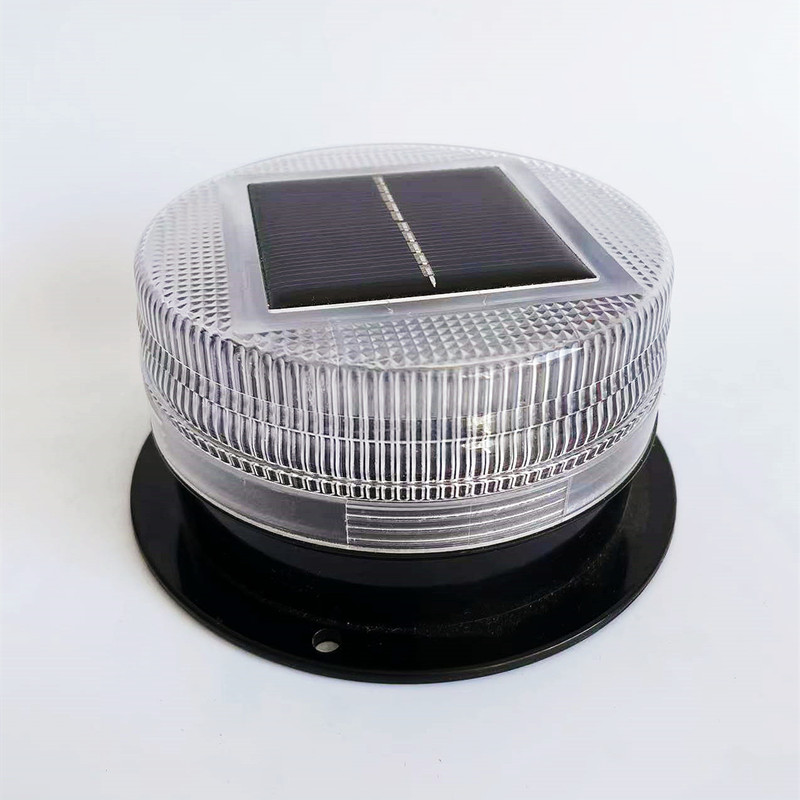 太阳能磁吸警示爆闪灯黄色闪光灯磁铁吸附充电子款货车用LED红蓝