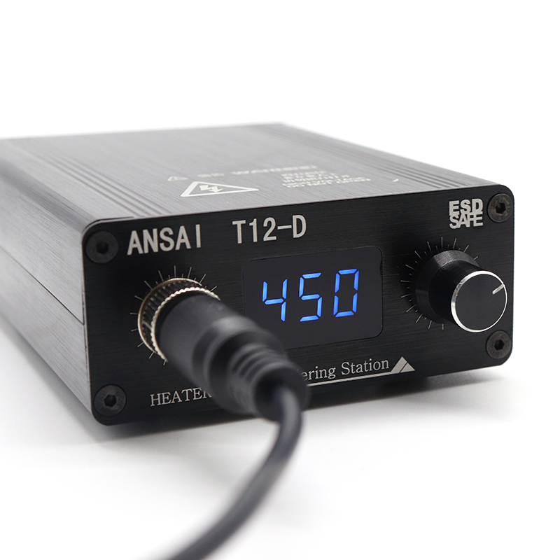 T12焊台 大功率便携数显可调恒温手机维修飞线电烙铁 diy焊接工具