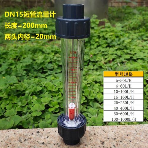塑料管式转子DN15/25/32/50/65浮子流量计立式水管道式流量计液体
