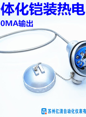 4-20MA一体化温度变送器铠装铂热电阻SBWZPK-136 pt100温度传感器