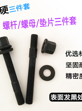注塑机压板螺丝加硬中六角双头螺丝M16模具压板螺栓码模螺杆螺帽