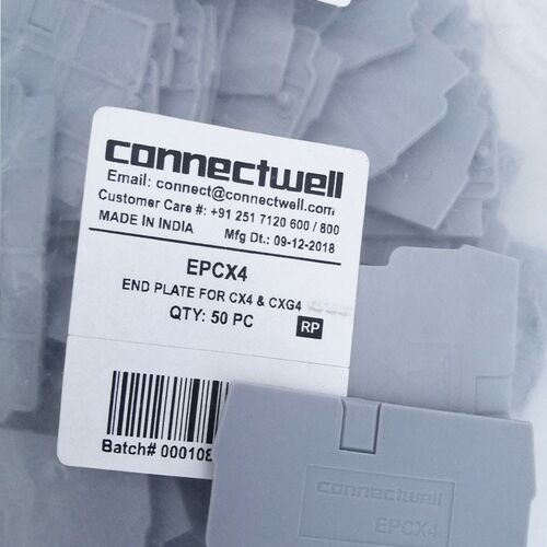 EPCX4科尼威尔进口CONNECTWELL弹片紧固接线导轨式接线端子挡板