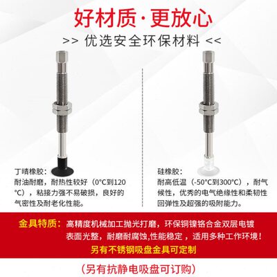 WEJ51-D2 D4 D6 D8-WEM11 WEM12-J-25-04 06怡合达款气动真空吸盘