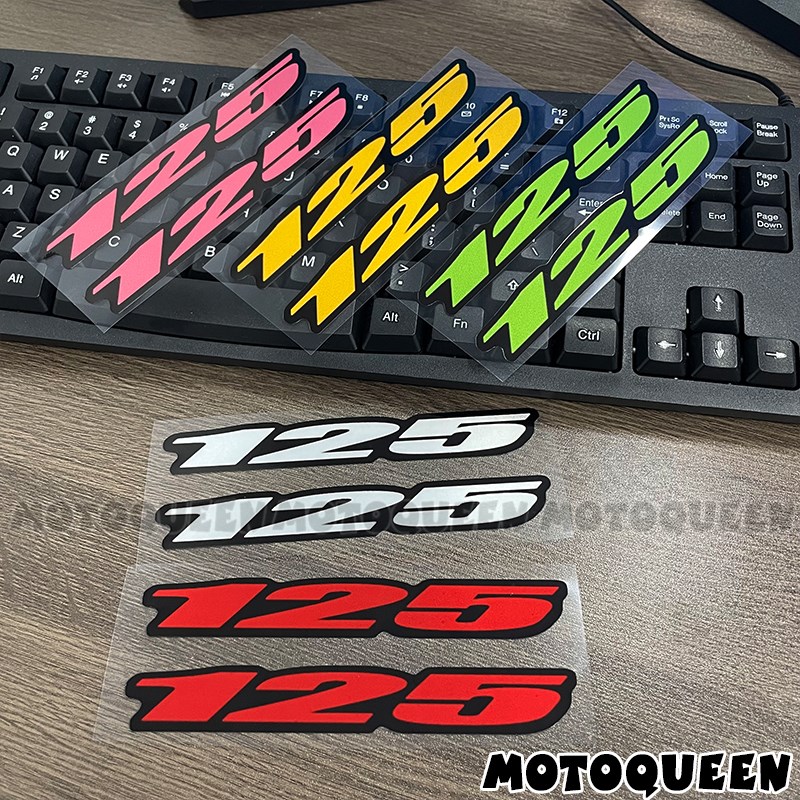 适用本田125铃木150雅马哈100踏板助力摩托车改装排量标贴纸拉花