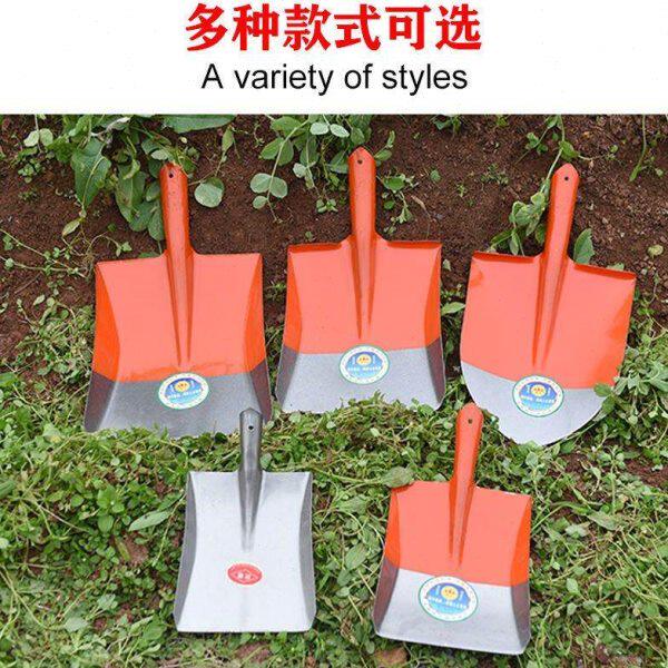 铁锹锰钢全钢加厚木柄钢锹煤锹种花尖方平头锹农用泥锹园林工具