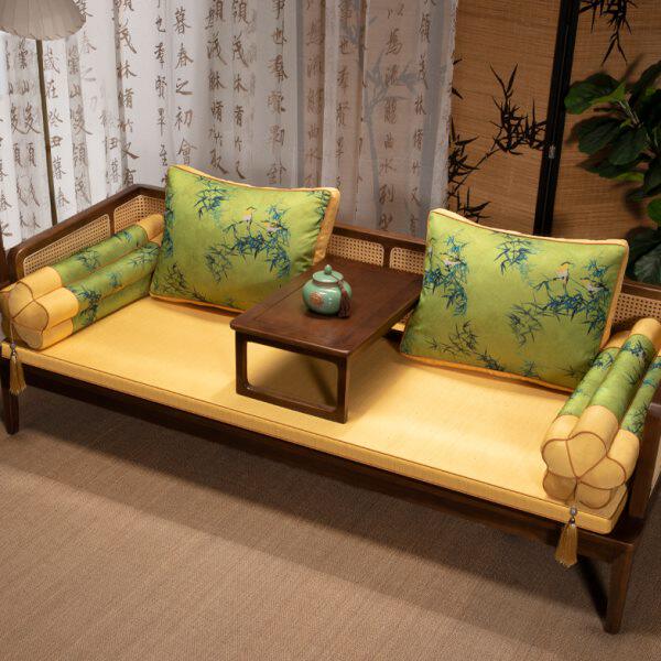 中式罗汉床沙发垫防滑家用红木坐垫高档实木家具飘窗垫套罩定制
