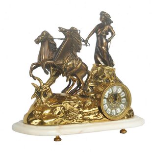 欧式 饰钟表时钟5198 古典家居饰品客厅玄关摆件铜雕塑座钟壁炉装