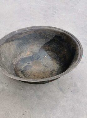 农村老旧货老铁锅大锅民俗老物件怀旧收藏灶堂饭锅农家院装饰摆件