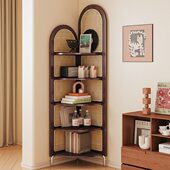 转角置物架墙边角落收纳柜客厅拐角三角柜子储物柜实木落地餐边柜