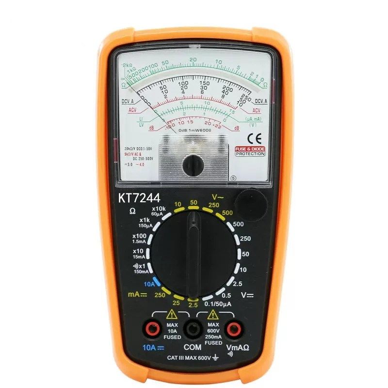 高精度指针式万用表KT7244防摔机械万能表学生家用电工多用表包邮