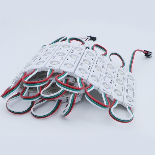 LED灯条RGB模组12V七彩贴片WS2811全彩广告发光字防水注塑模块灯