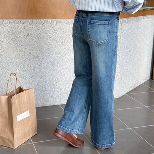 百搭中大童女孩弹力微喇裤 女童牛仔喇叭裤 儿童修身 新款 子 2025秋装