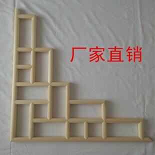 实木角花东阳木雕中式背景花格隔断吊顶仿古中式花角枪角松木装饰