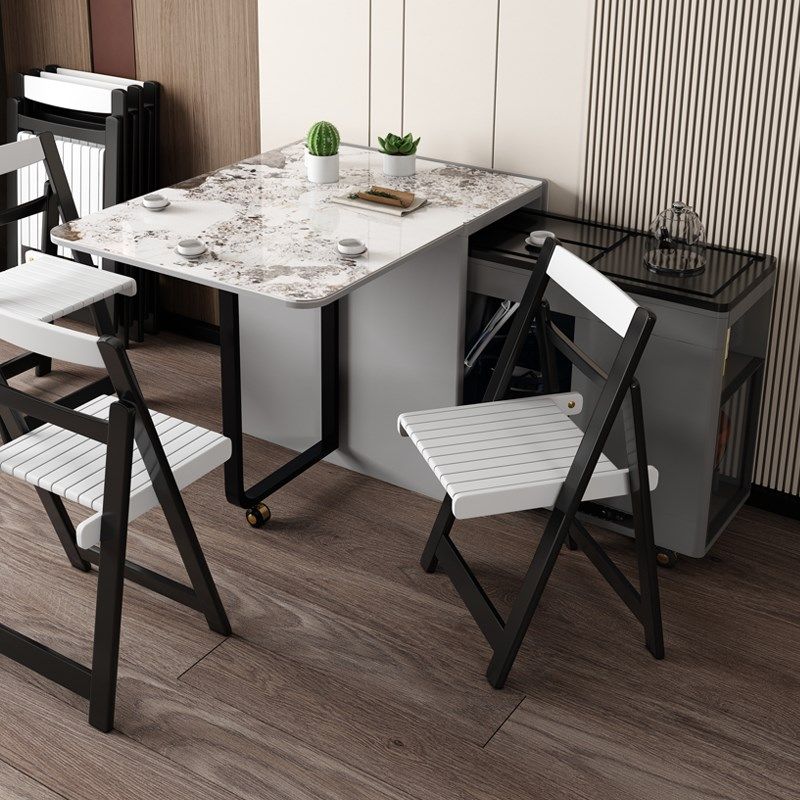 小户型折叠岩板餐桌茶桌阳台小茶台省空间饭桌椅组合家用泡茶桌,住宅家具,岩板餐桌,淘宝优惠券,粉丝福利购,淘宝优惠卷