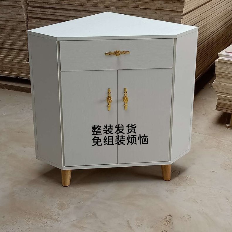 转角柜墙角柜子北欧实木拐角边角三角形收纳柜客厅卧室角柜定制