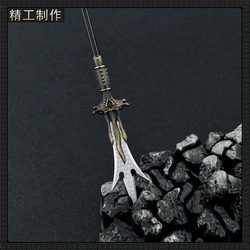 宝莲灯影视周边 大l号杨戬三尖两刃刀合金模型金属兵器摆件30cm