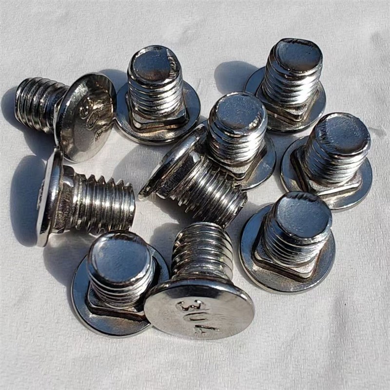 国标304不锈钢桥架螺丝螺母201平头方颈螺栓桥架线槽Y连接马车螺