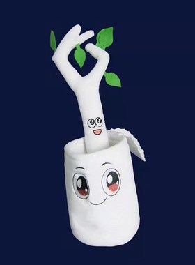 纸盒小人夜光款lankybox纸箱头套猫咪岩石可脱毛绒公仔玩具娃娃