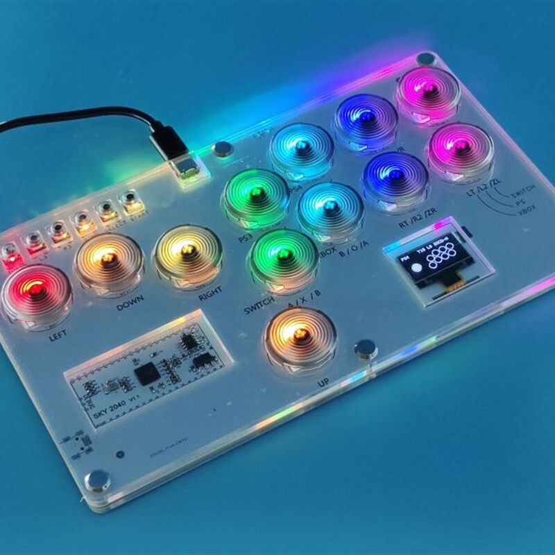 格斗键盘HITBOX树莓派SKY2040后覆盖式SOCD手机街霸