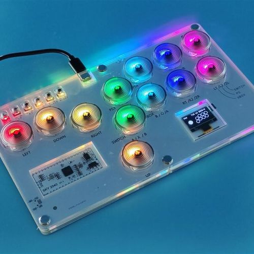 格斗键盘HITBOX树莓派SKY2040后覆盖式SOCD手机街霸6街机摇杆PS4